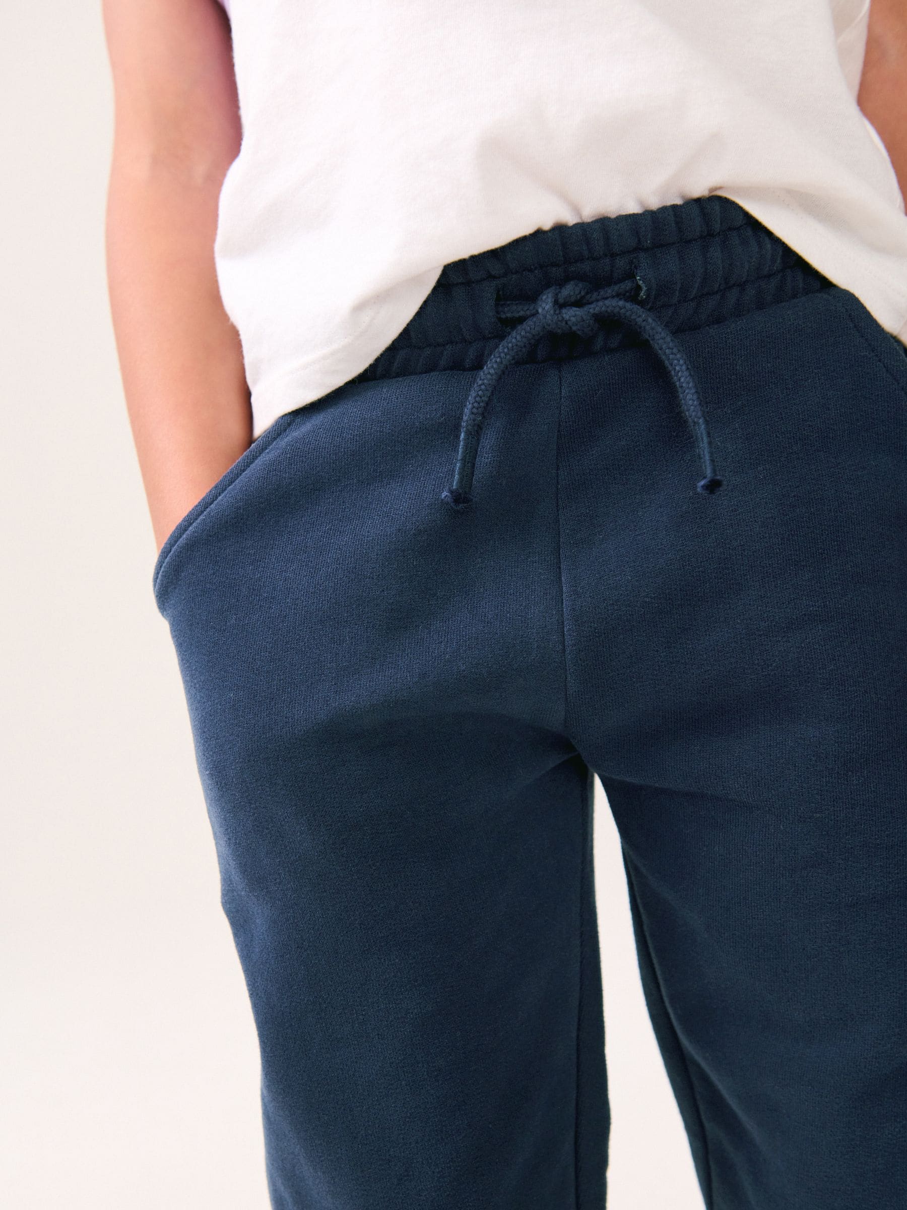 Marineblauw - Joggingbroek gevoerd met fleece (3-16jr)