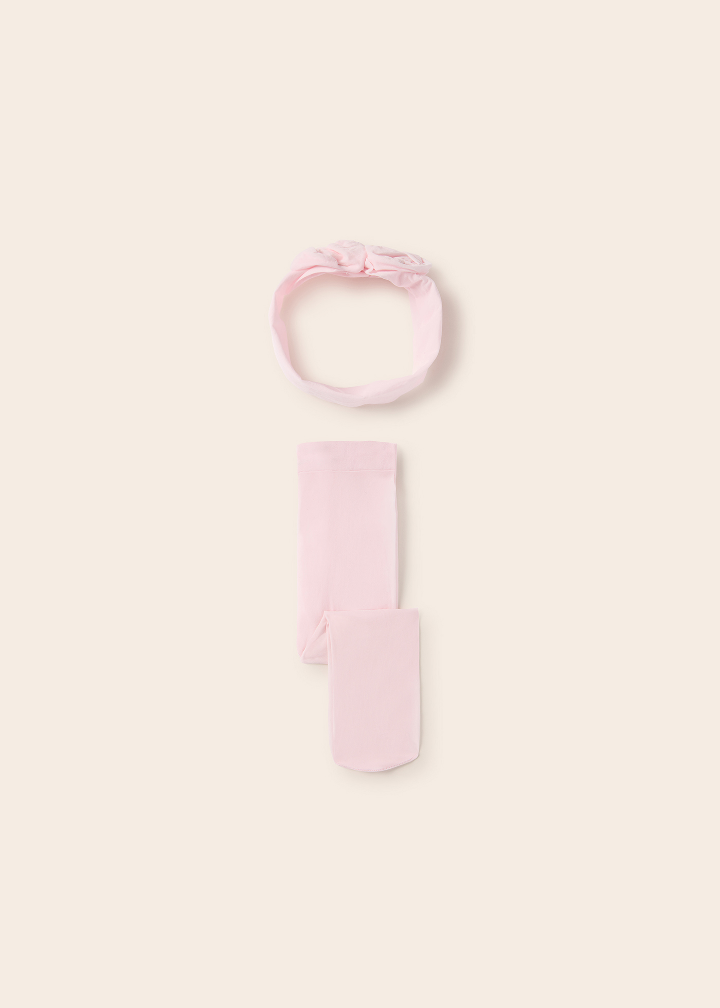 Conjunto de meia-calça e faixa de cabelo para recém-nascido