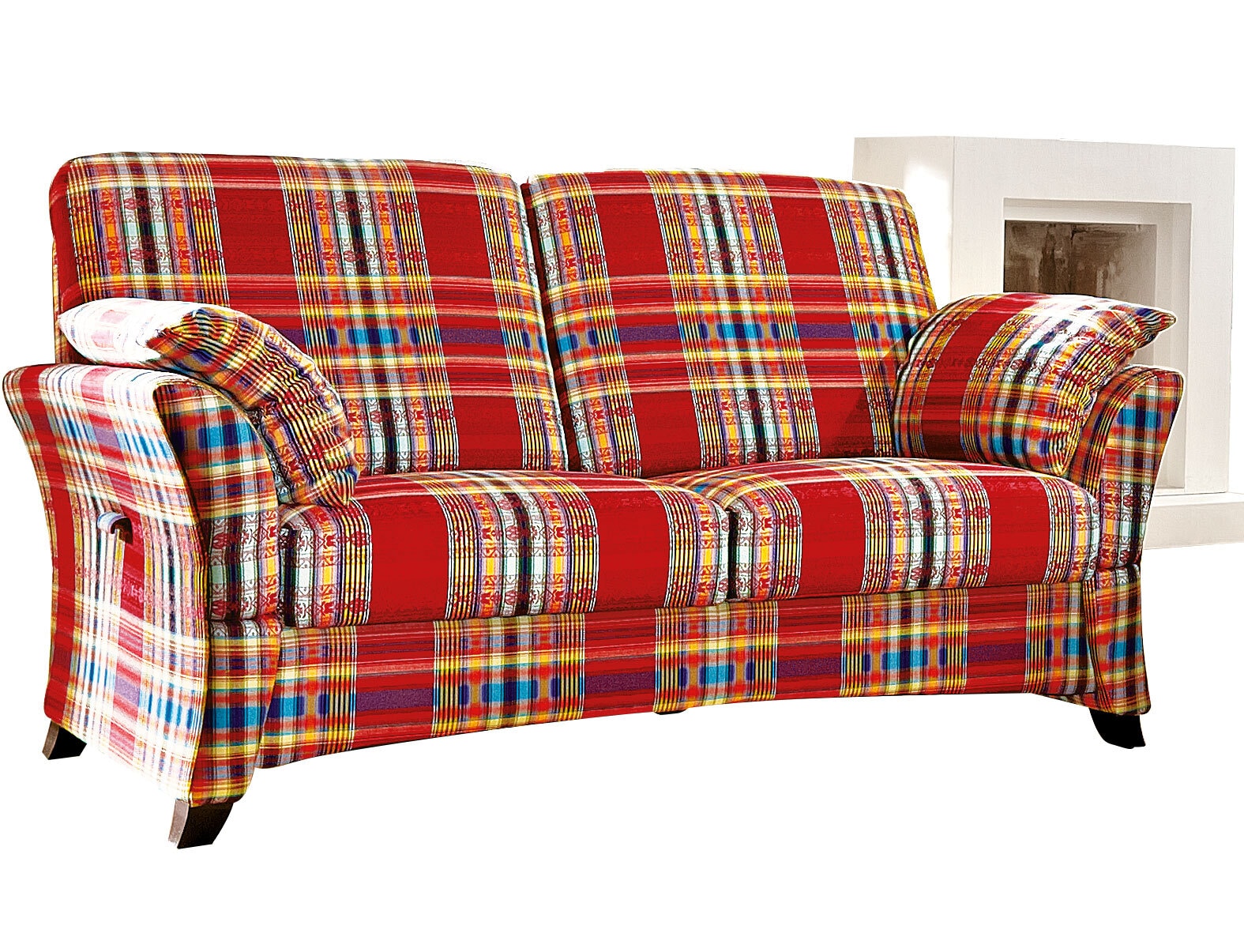 SCHRÖNO Sofa 2-Sitzer SYDNEY Stoffbezug kariert