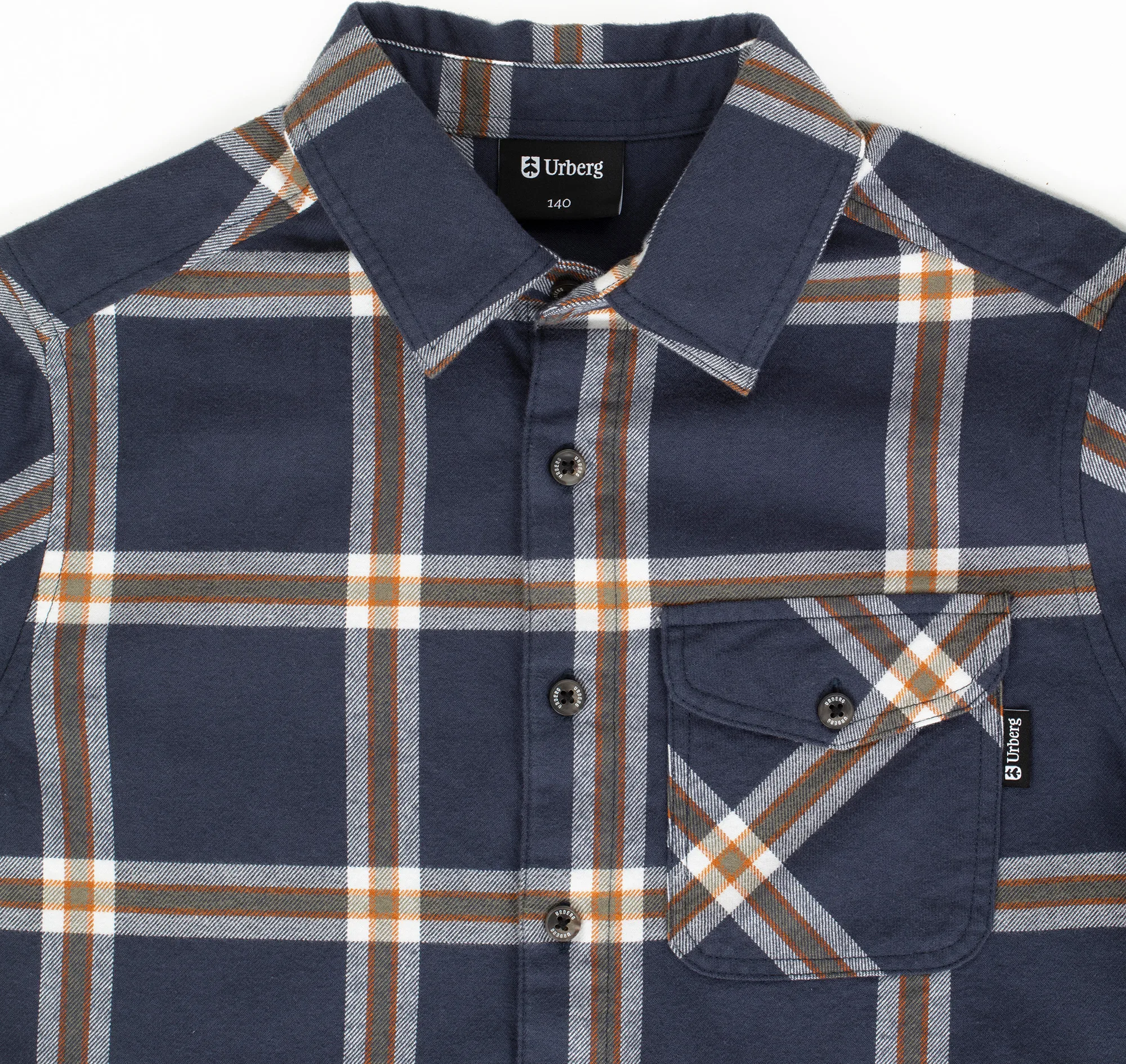 Urberg Flanell Shirt Jr Blue Nights/deep Lichen Green