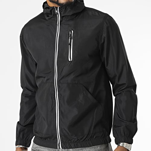 Veste Zippée Capuche Noir