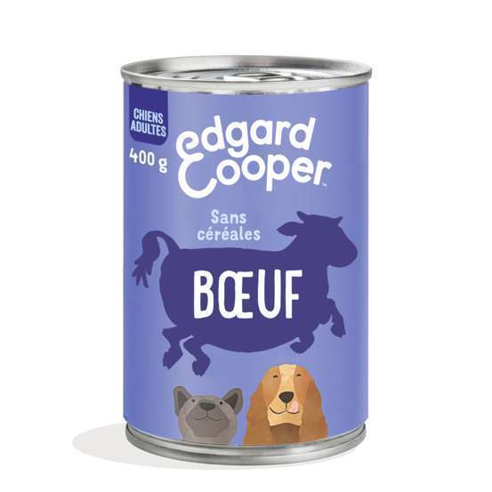 Boite Chiens Adultes Sans Céréales Bœuf frais 400g