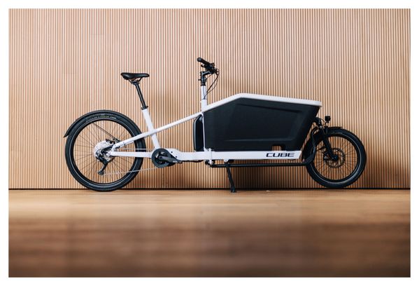 Vélo Cargo Électrique Cube Cargo Dual Hybrid 1000 Enviolo Cargo 1000 Wh 20/27.5'' Blanc Flash