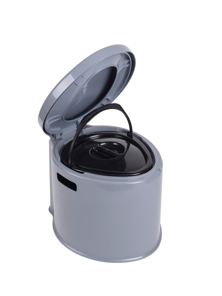 Mobile Eimertoilette inklusive Toilettenpapierhalter