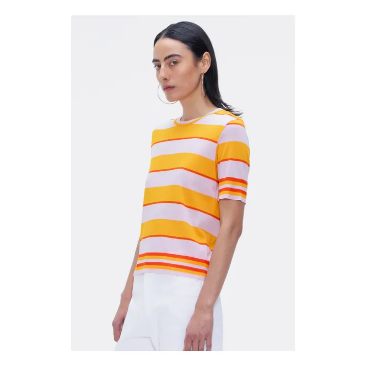Our Sister T-shirt Vitex Rayures | Orange