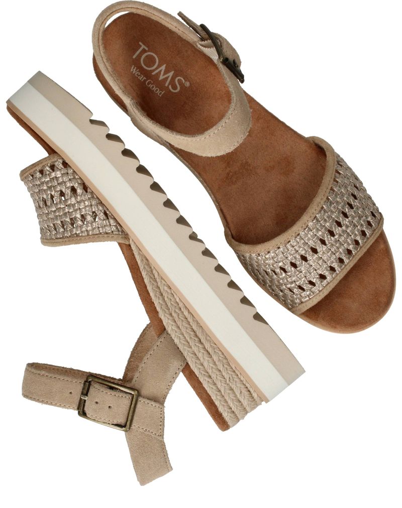 Toms Diana Sandalen Goud Dames