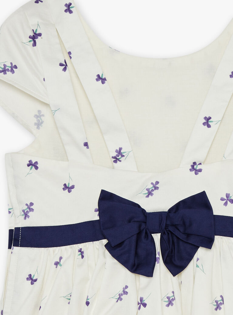 Robe écrue à fleurs