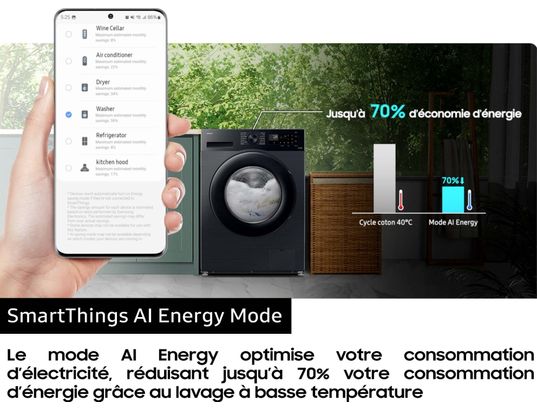 SAMSUNG - Lave linge sechant Frontal WD11DG5B15BE