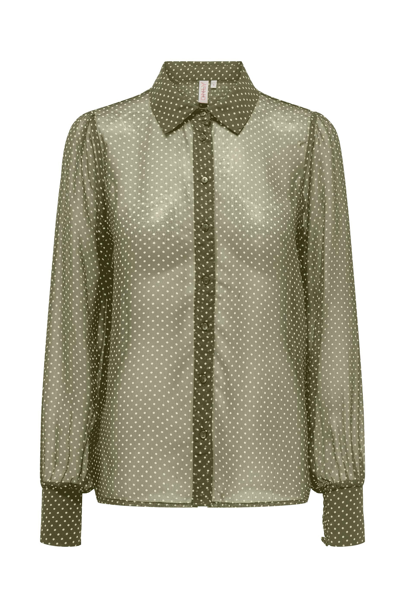 camisa de mangas volumosas