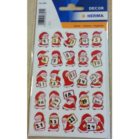 HERMA Weihnachtssticker Adventskalender, 1 Stück, 2-fach sortiert