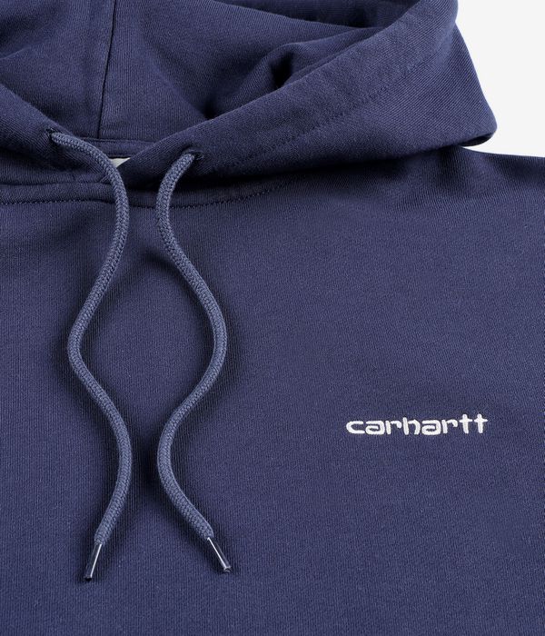 Carhartt WIP Script Embroidery Hoodie (air force blue white)