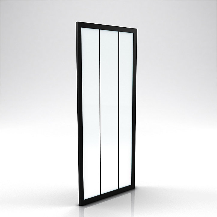 Paroi de douche fixe noir Galedo FactorX transparent 90cm