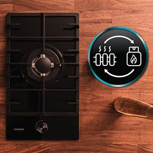 Cecotec Plaque à gaz Bolero Squad G 4200S Glass Black. Plaque à gaz avec 4 feux, finition verre noir, puissance 8000W, grilles individuelles et allumage électrique avec sécurité des vannes. : Cuisine et Maison