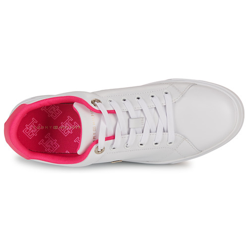 Tommy Hilfiger - ELEVATED ESSENTIAL COURT SNEAKER - Blanc / Rose