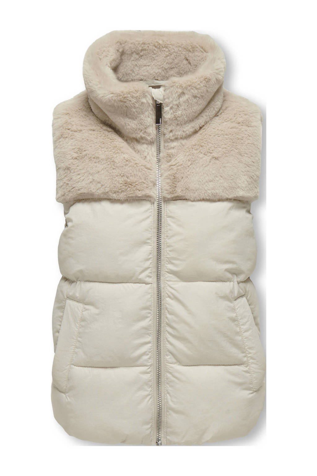 ONLY imitatiebont bodywarmer KOGWANJA ecru