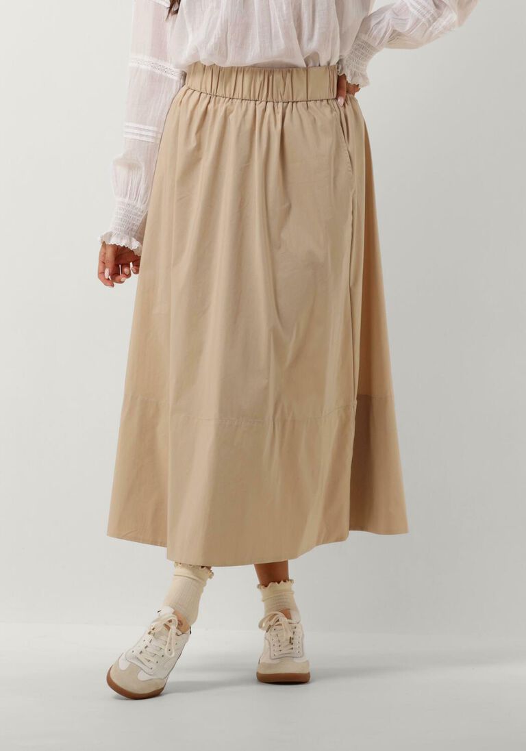 NEO NOIR zand neo noir midirok yara poplin skirt