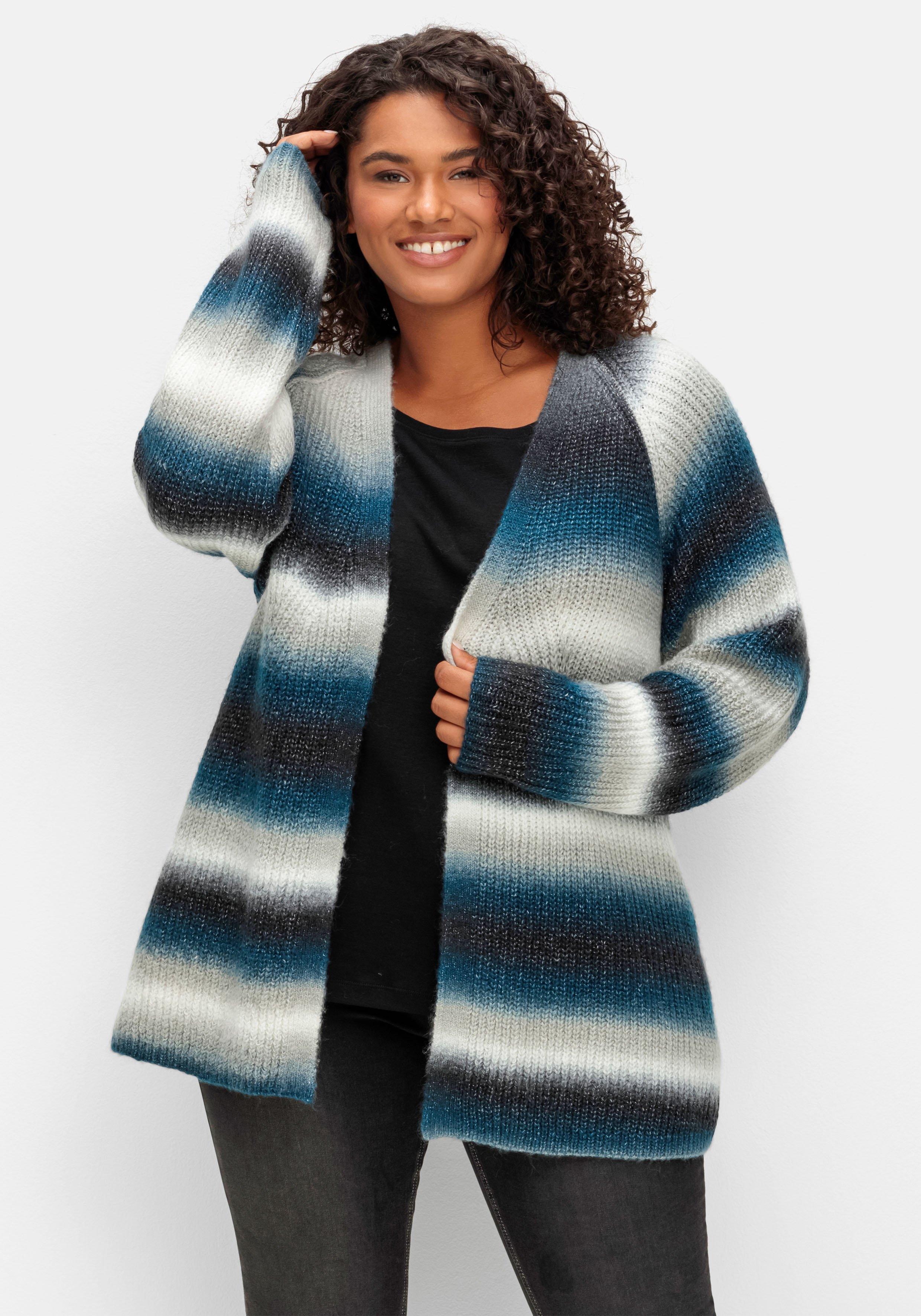 Strickjacke mit Farbverlauf, aus Multicolorgarn