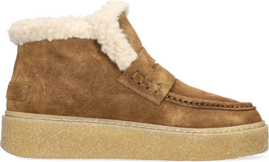 SHABBIES Enkelboots Dames Senna Anna Maat: 37 Materiaal: Suède Kleur: Bruin