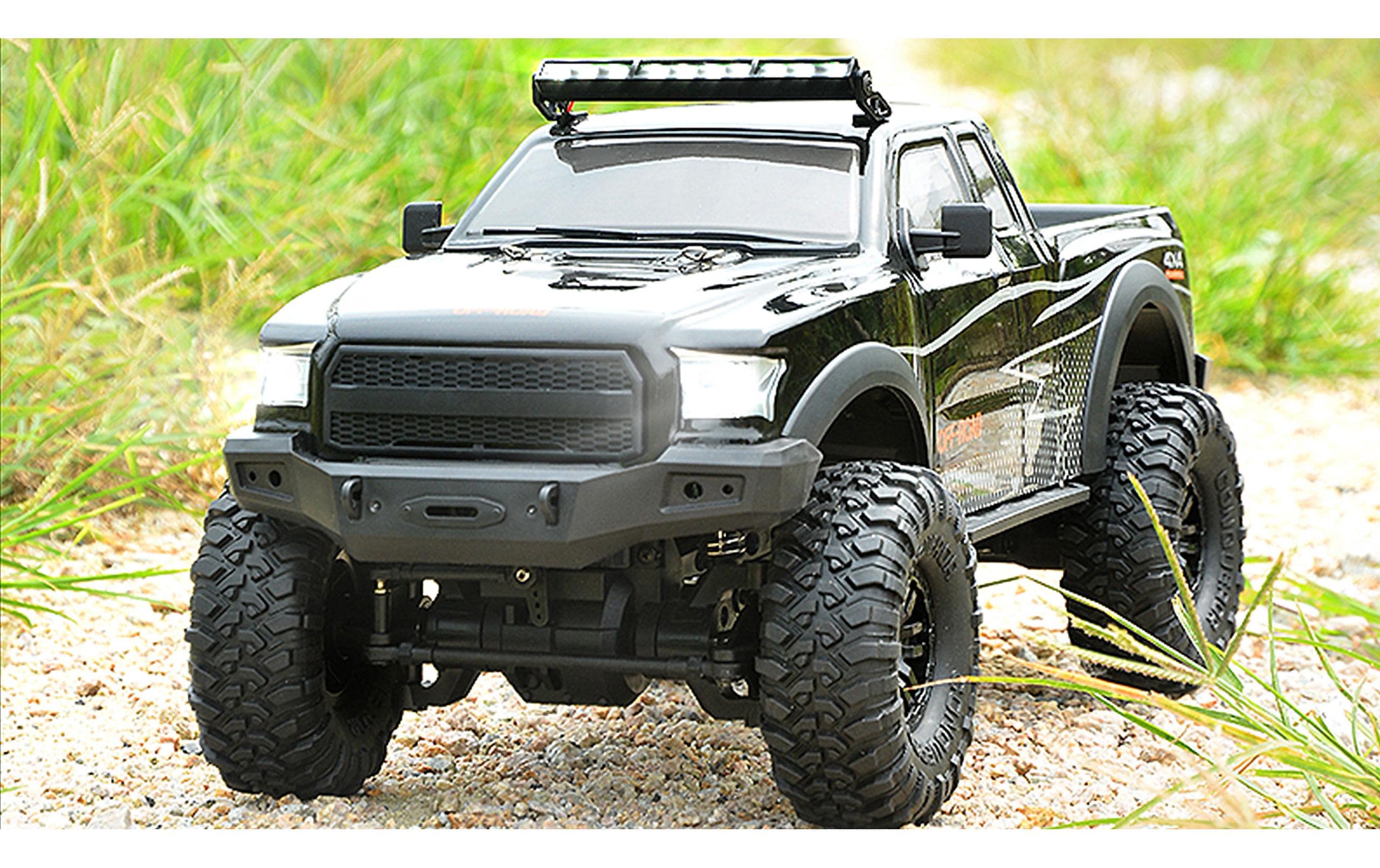 Scale Crawler Dirt Climbing PickUp 4WD, Schwarz 1:10, RTR<br>Geländegängiger 4x4 Pickup-Truck für Einsteiger
