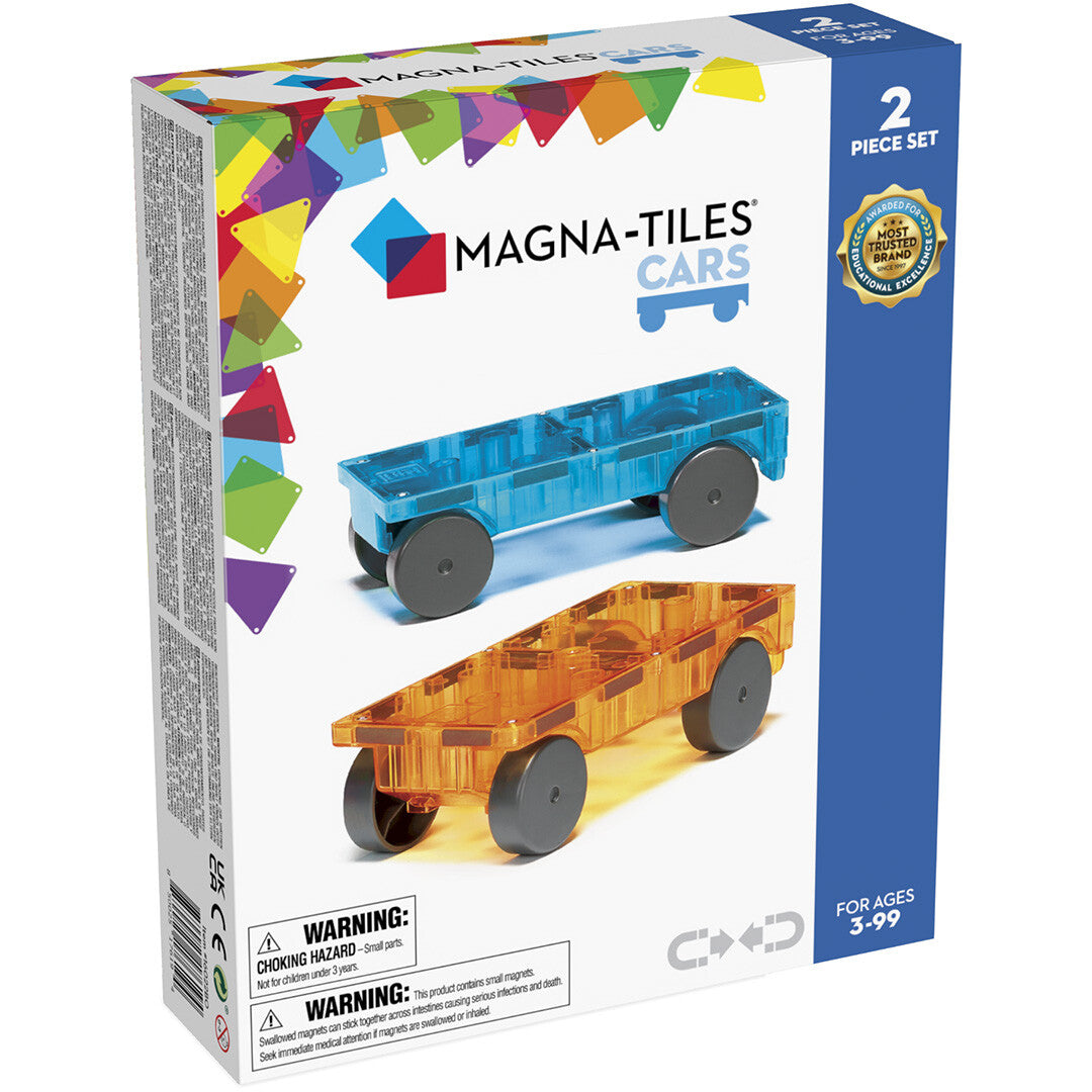 Magna-tiles uitbreidingsset cars - oranje blauw