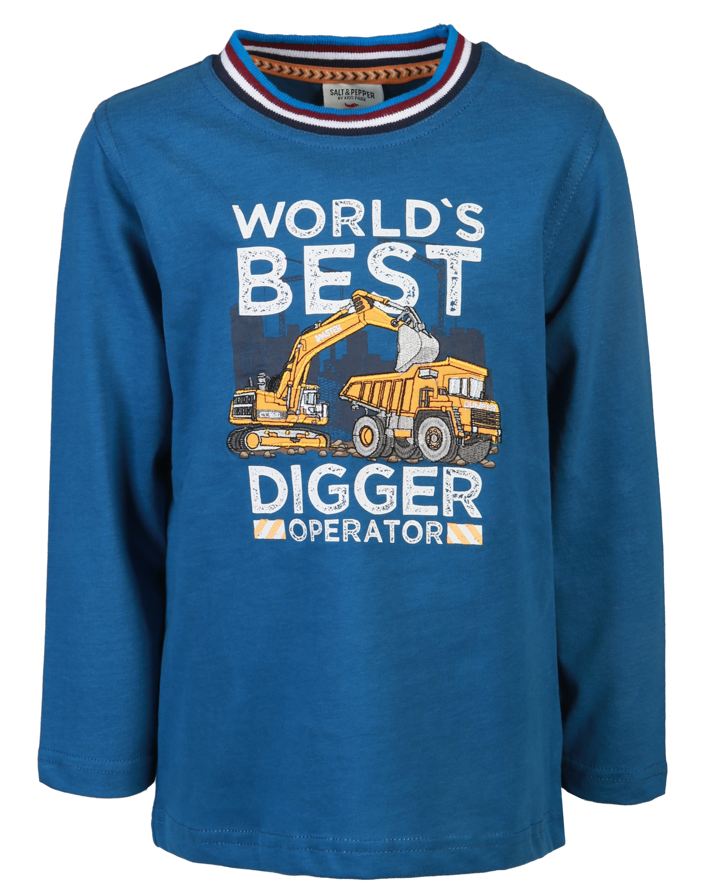 Langarmshirt DIGGER OPERATOR in vintage blue