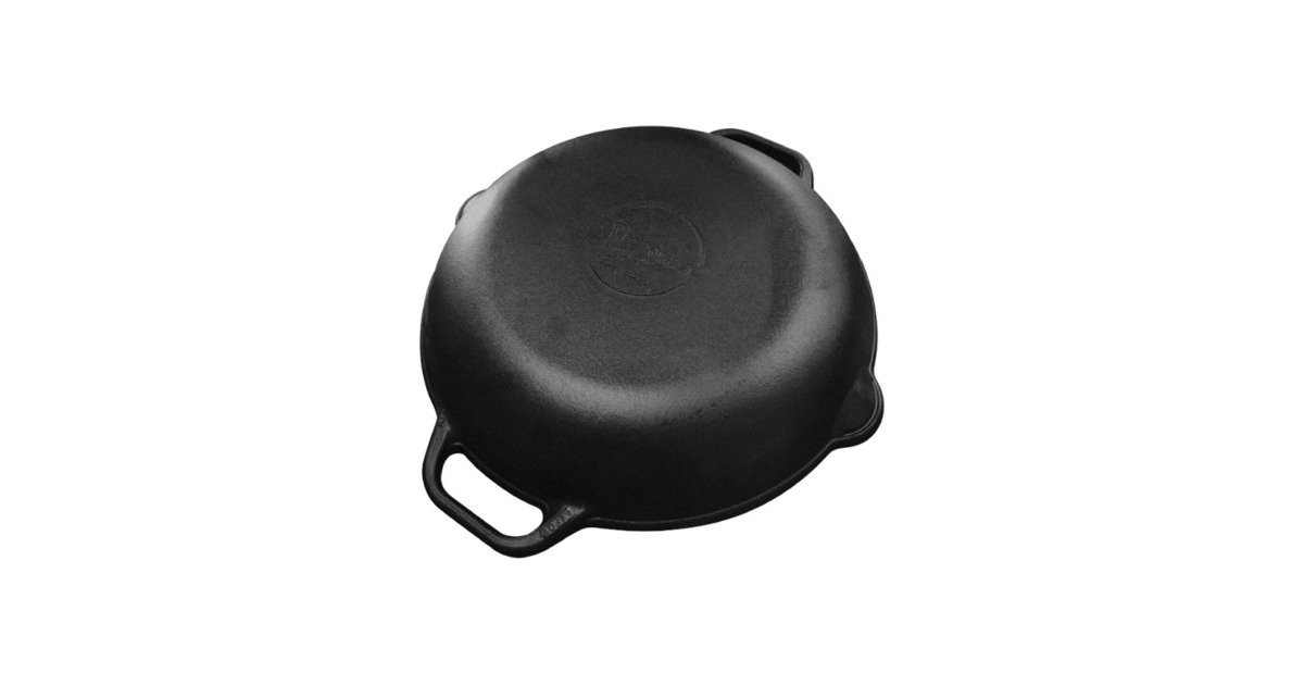 VictoriaSkillet met twee handgrepen 33 cm, Enameled bak-/braadpan  (Zwart, Color packaging)