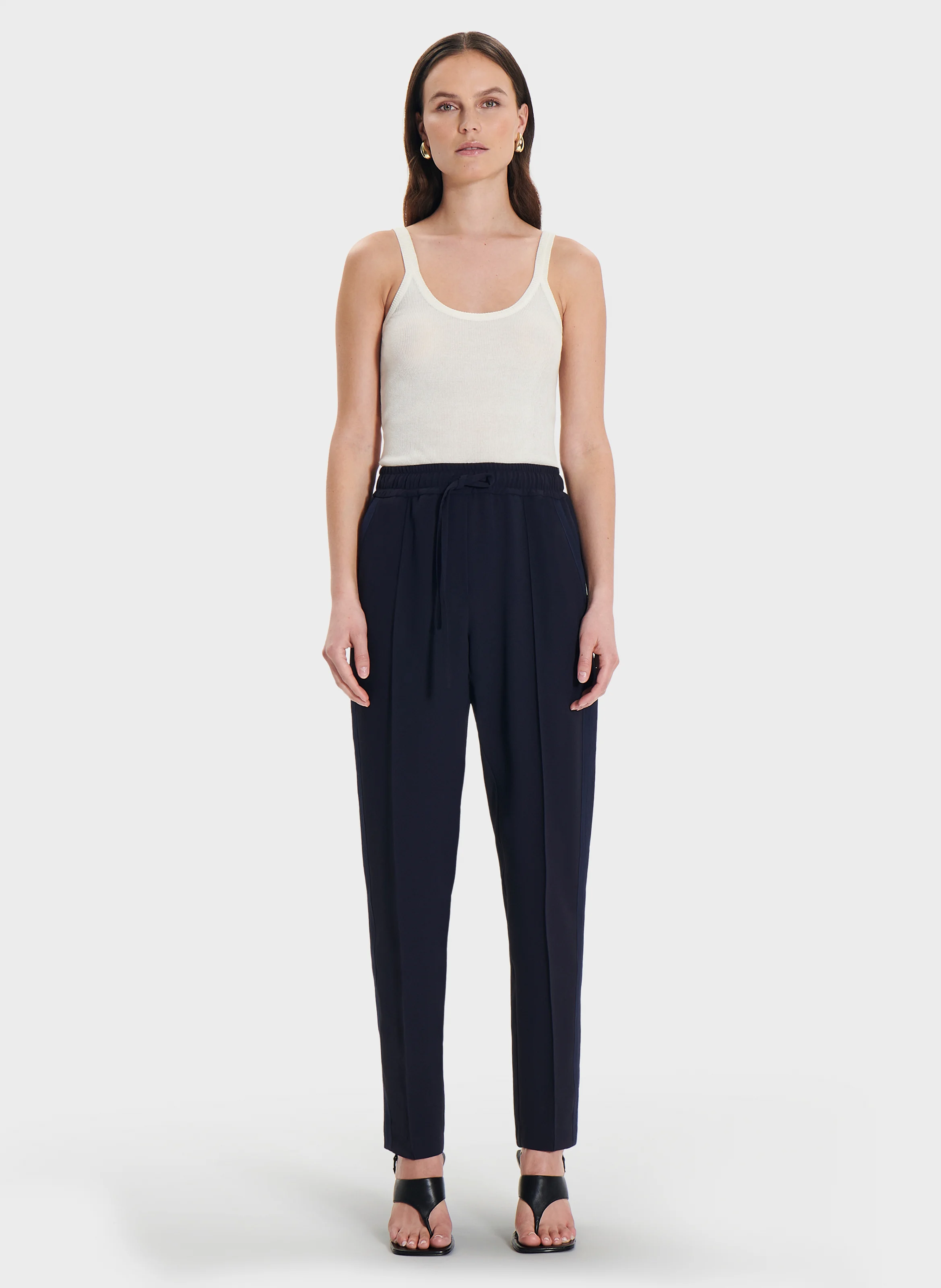 PIEL - Pantalon pincé à cordons de serrage | Bleu