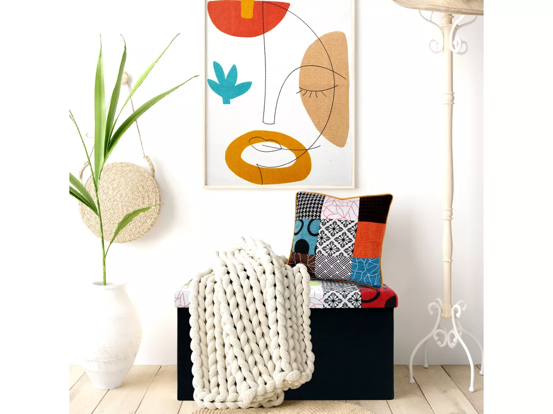 Coussin Patchwork Dehoussable 40x40cm