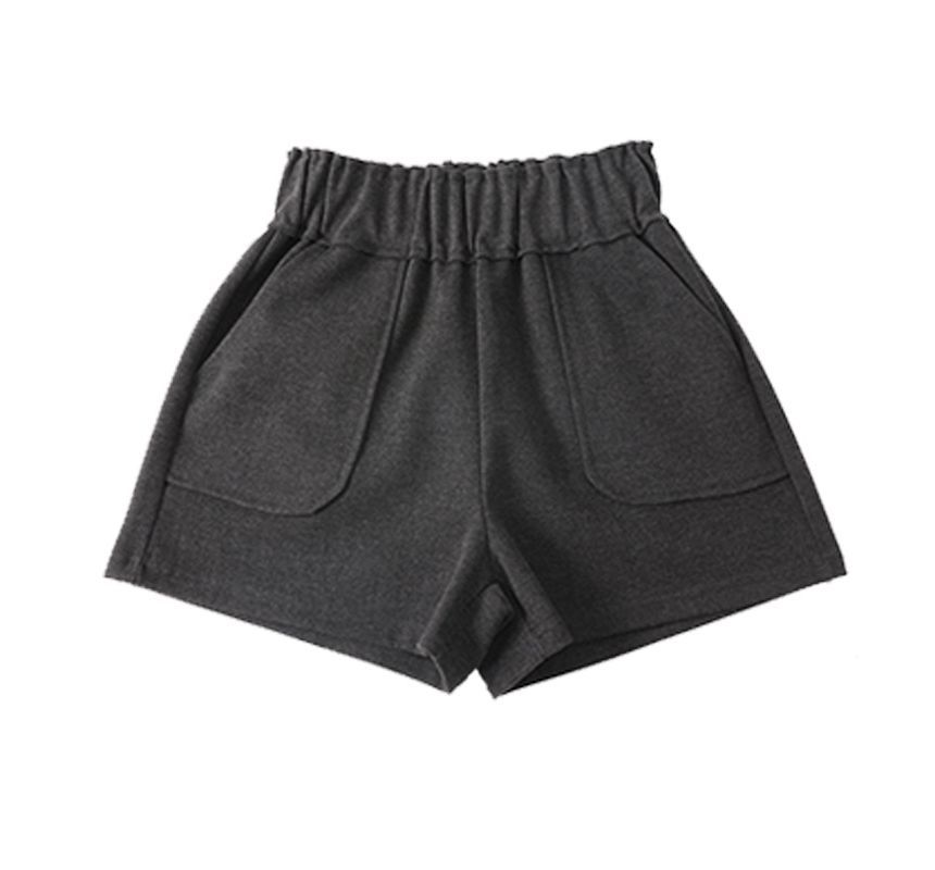 meirology - Hoge taille effen shorts
