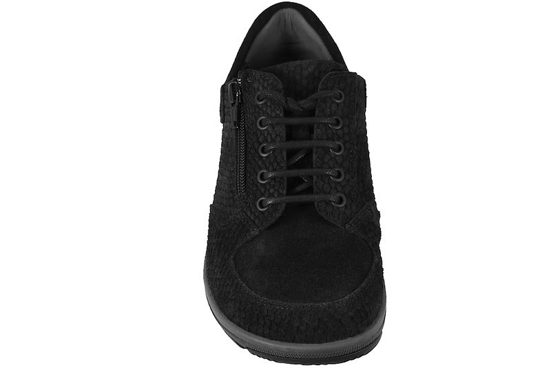 NEW FEET SKO I SORT PRÆGET NUBUCK