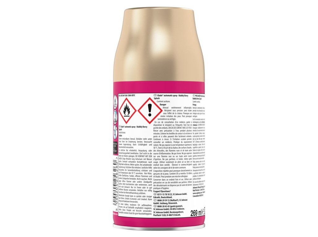 AMBIENTADOR AUTOMATIC GLADE RECARGA BERRY RELAX SANDAL 3X269ML