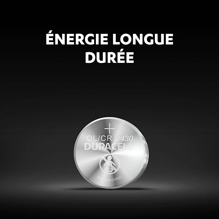 Pile au lithium CR2430 Duracell, 1 pièce