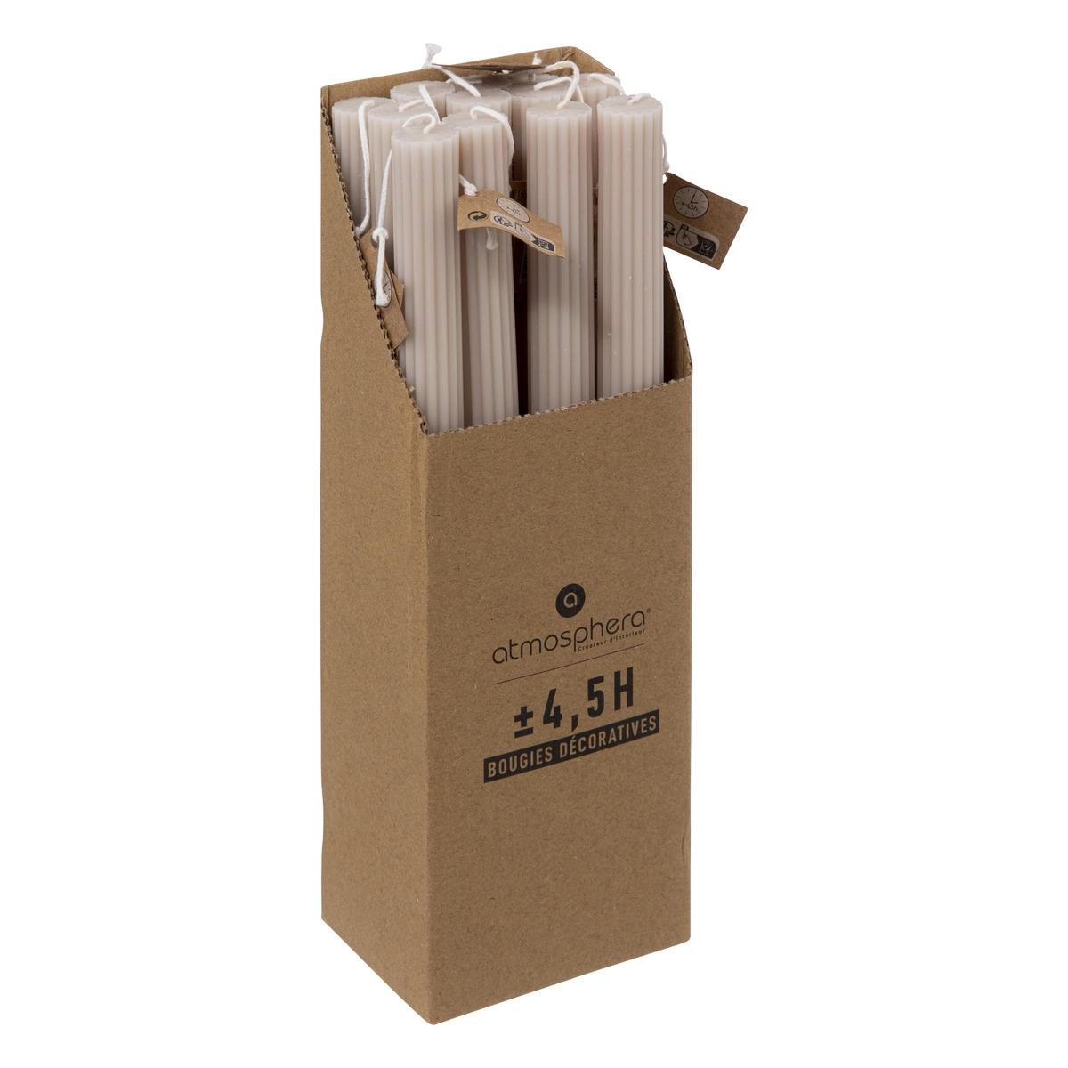 BOUGIE BATON DEMI TAUPE H.26CM