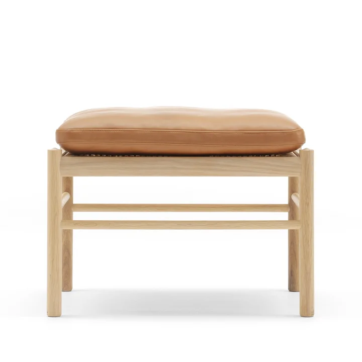 Carl Hansen - OW149F Colonial Fusshocker, Eiche geseift / Leder SIF 95