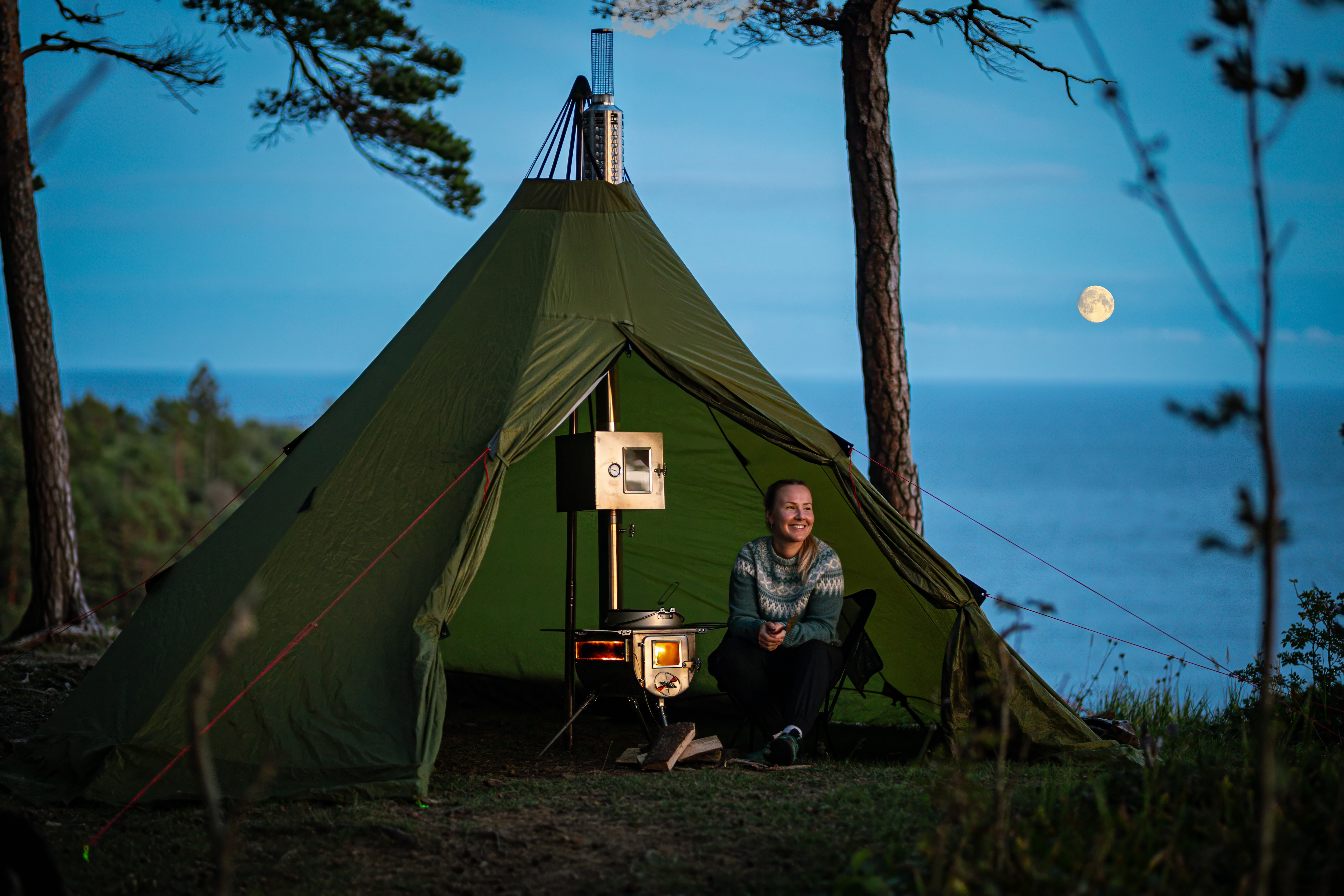 Winnerwell Woodlander Double View XL<br>Høy effekt og varme for selv de største teltene!