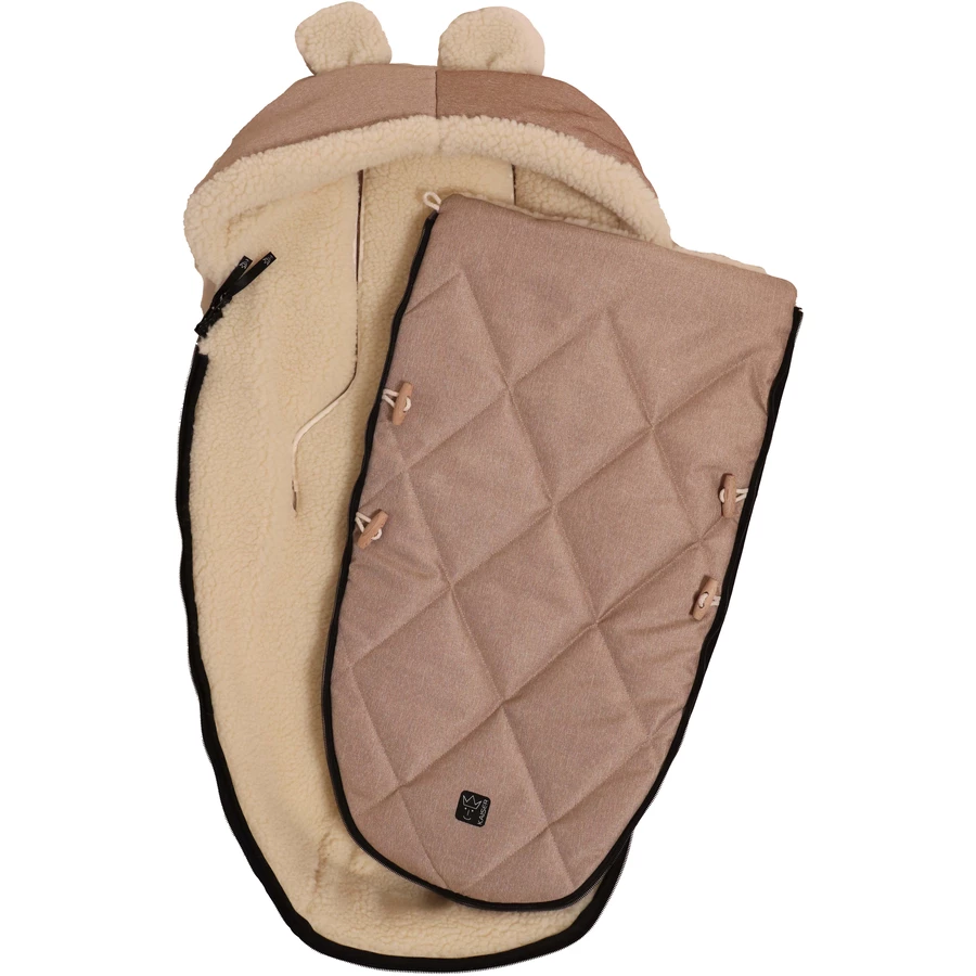 Kaiser Winterfußsack XL EARS WOOL sand melange