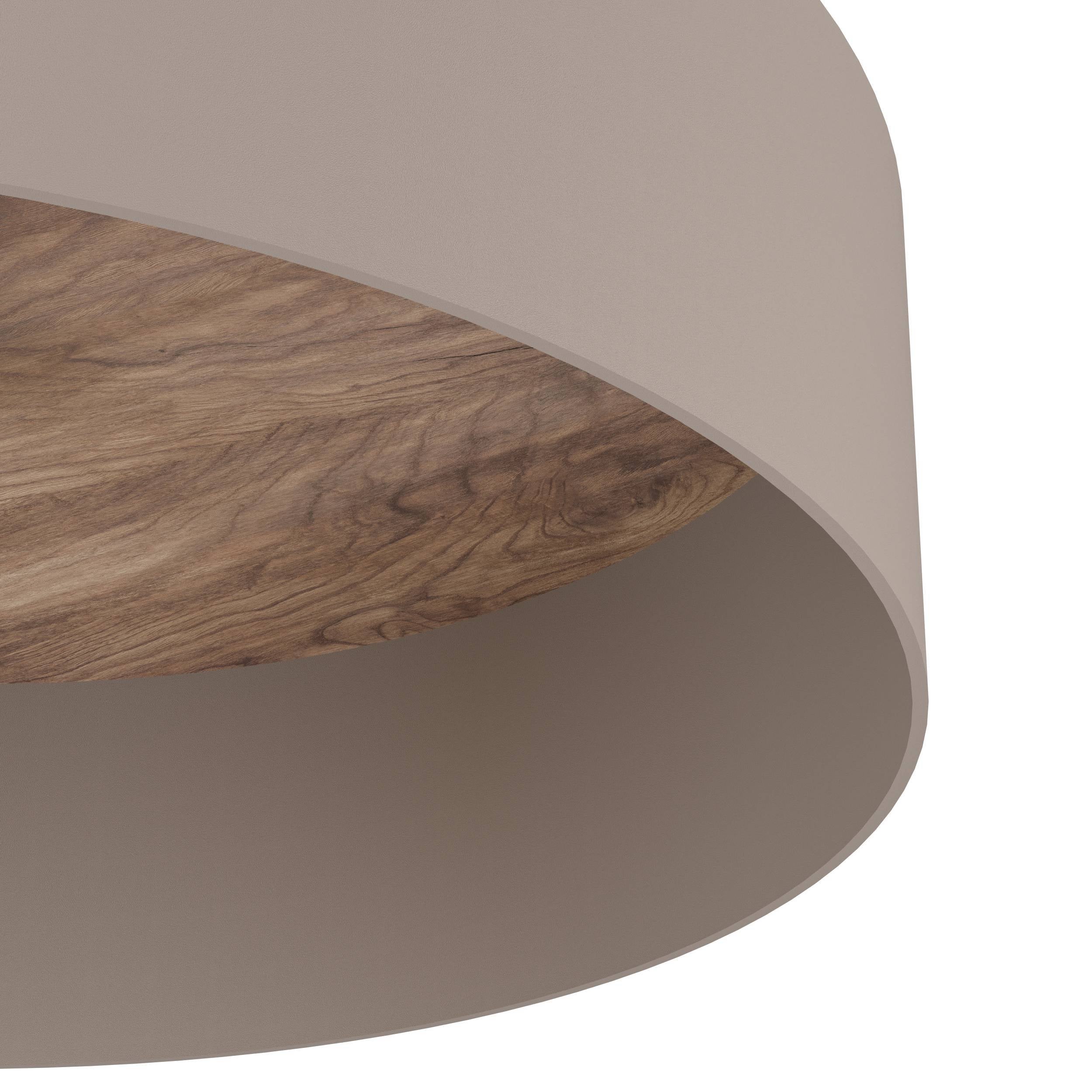 EGLO Duaia Plafondlamp - E27 - Ã 42 cm - Taupe - Hout|Staal