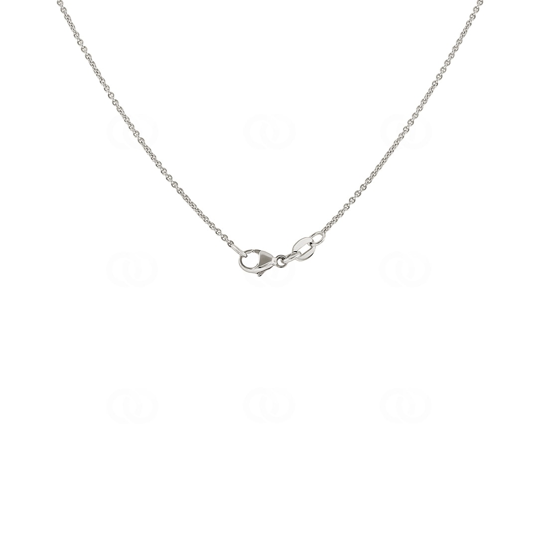 Rundankerkette 750/18 K Weissgold 1.3mm