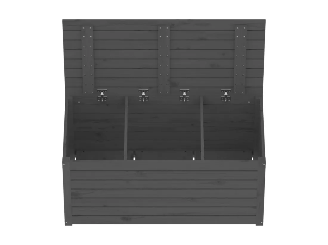 Boîte de jardin gris 101x50,5x46,5 cm bois massif de pin