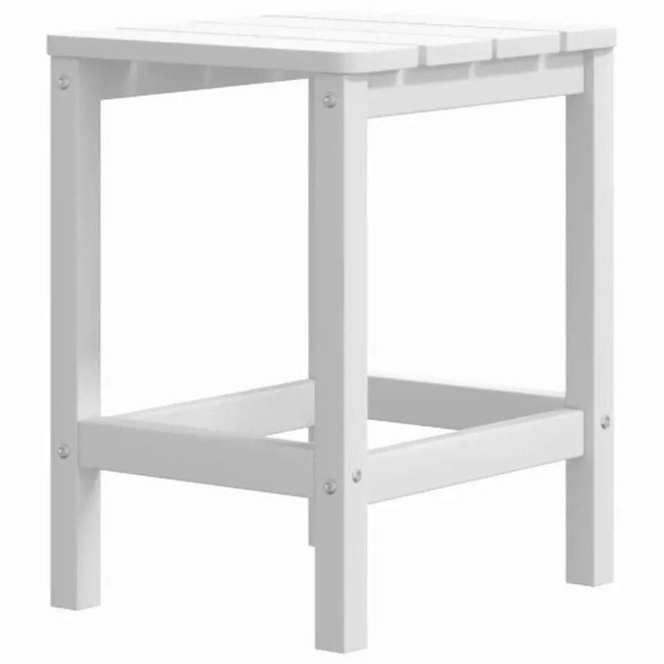vidaXL - Tuintafel Adirondack - Vierkant - Wit - HDPE - 38x38x46 cm