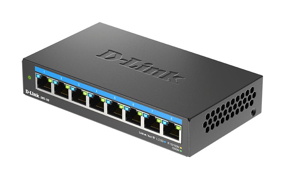 Switch DMS-108/E 8 Port<br>8-Port 2.5G Multi-Gigabit Desktop Switch