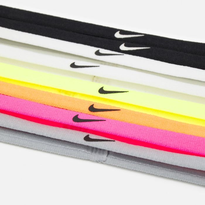 Nike Unisex Diverse Skinny Hairbands 8 Pack Hvid