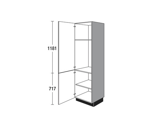 PICCANTE Plus keukenblok met apparatuur Piccante 270 cm wit mat voorgemonteerde variant rechts 4067368000000