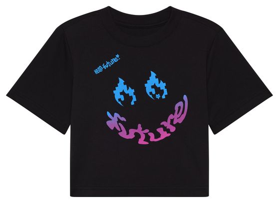 T-shirt Femme Fox Baby Hello Noir
