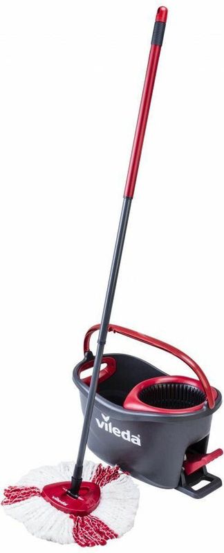 Vileda - Turbo - Dweilmopset - Rood - Microvezel - Inclusief Pedaalemmer