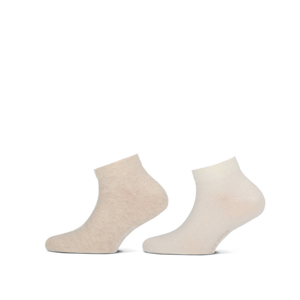 Yellow Moon sneakersokken- set van 2 beige