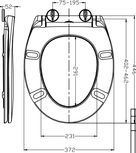 Mueller Sicilië softclose wc bril   deksel mat wit