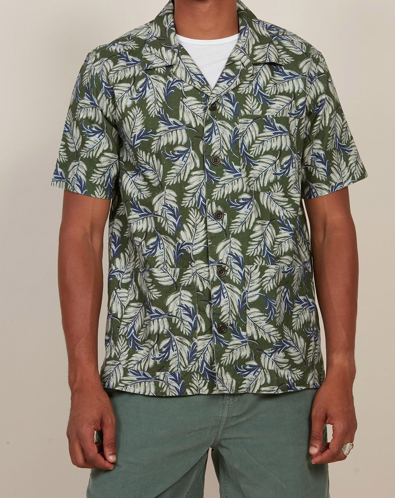 Hartford Chemise Regular Phil army bleue