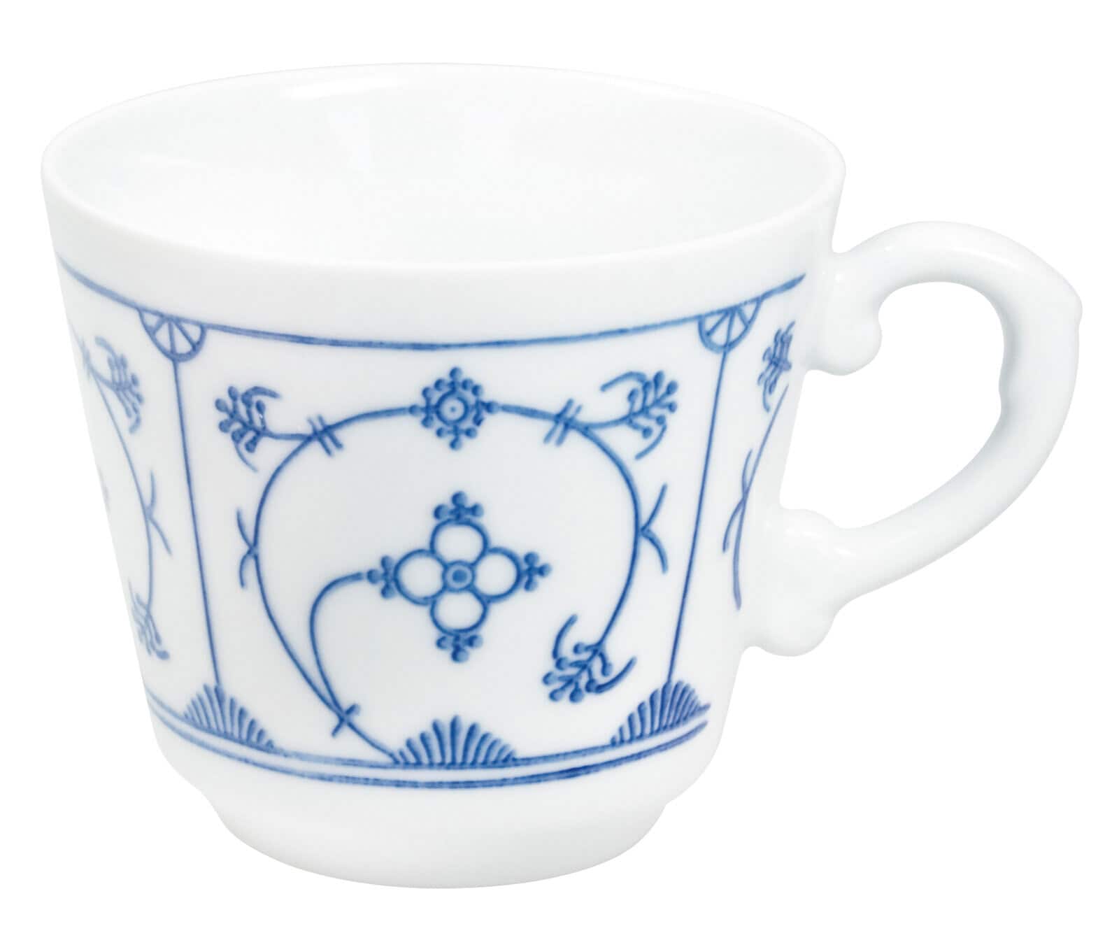 KAHLA Kaffeetasse TRADITION Blau Saks 6er Set Porzellan weiß/blau