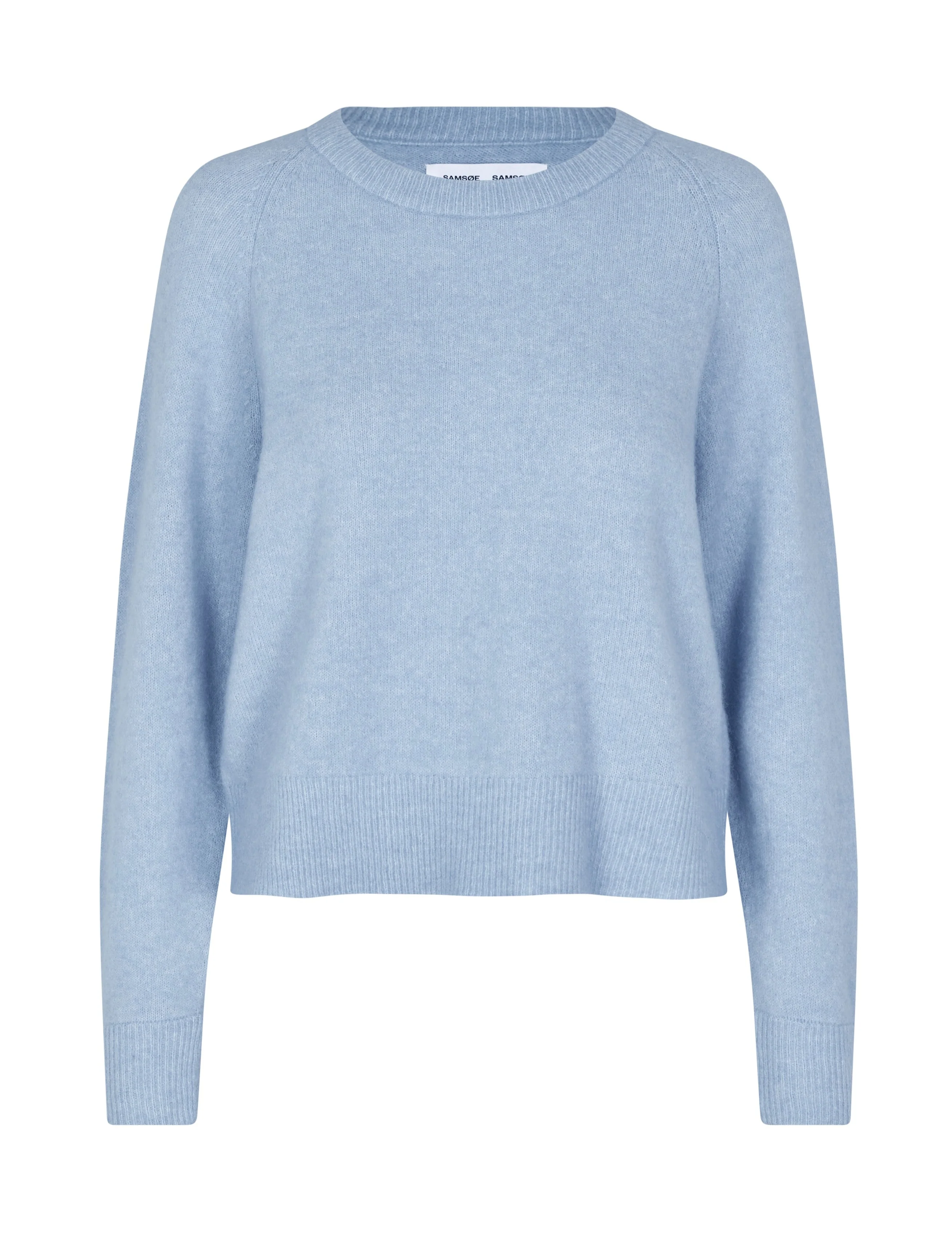 Samsøe Samsøe  Charlotte uldstriktrøje - Subdued Blue